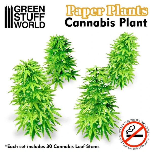 Paper Plants - Lasercut Paper Plants Cannabis 10448