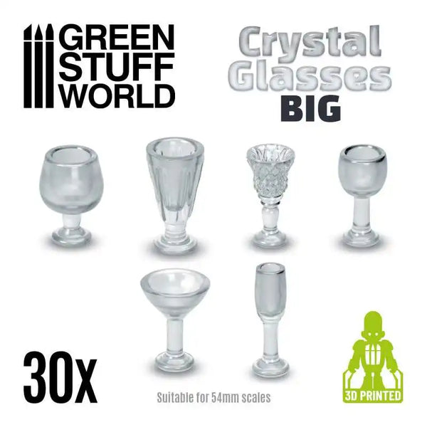 Crystal Glasses 30 x - Big Cups - Large Glasses 11217