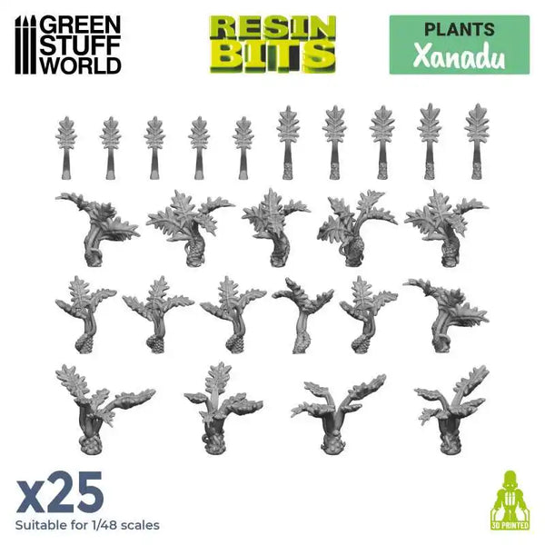 Xanadu Plants 25x - 3D Printed Set 11609