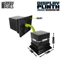 Green Stuff World Square Top Display Plinth 6x6 cm - Black 1814