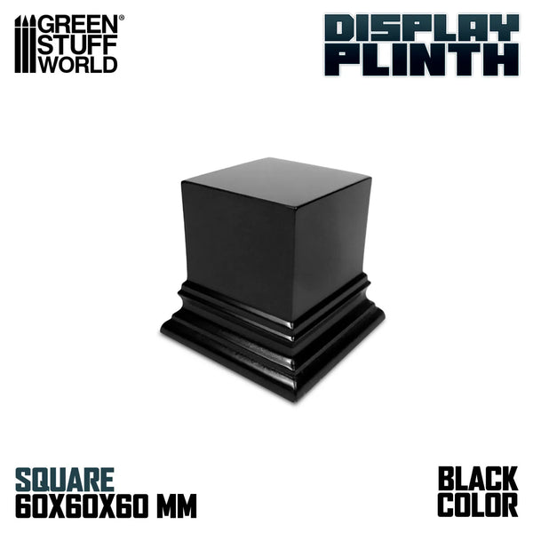 Green Stuff World Square Top Display Plinth 6x6 cm - Black 1814