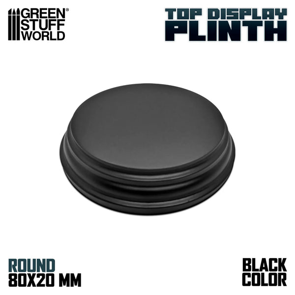 Green Stuff World Round Top Display Plinth 8cm Black 2210