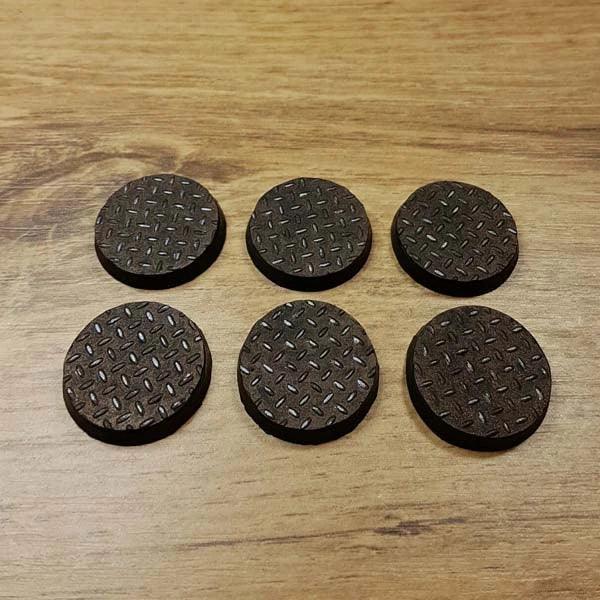 Tear plate 25mm 40K Round Bases 6 pieces