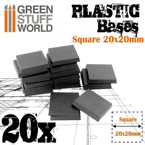 Square Bases Empty 20x20mm Bases 20 pieces 9830
