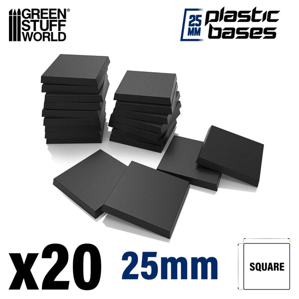 Square Bases Empty 25x25mm Bases 20 pieces 9831