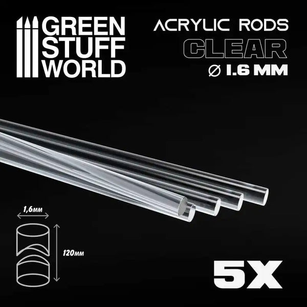 Acrylic Rods - Round 1.6mm CLEAR 9856