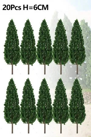 Trees set 20 pieces Light Green
