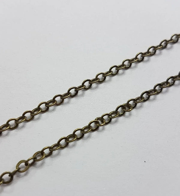 Schakel Ketting Antique Bronze 2.0 mm 1 mtr