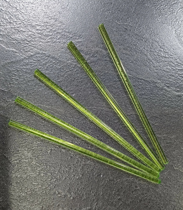 Acrylic Tube 10 cm x 3 mm Green 5 pieces