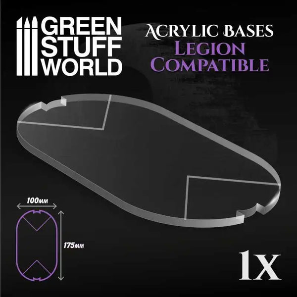 Acrylic Bases - Oval Pill 100x175 mm (Legion) 10753