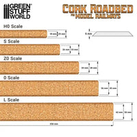H0 Scale Cork Roadbed 12339
