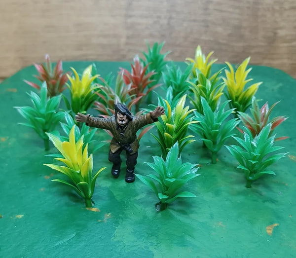 Bushes colored 20 pieces plastic